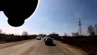 Алматы. Джип влетает в яму на обочине 20140417 1546