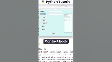 Create Contact Book App using Python | Python Project