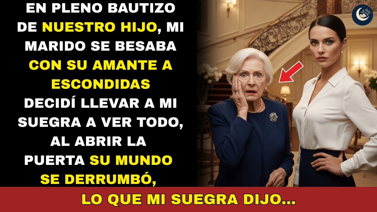 En pleno bautizo besaba a su amante. Llevé a mi suegra… y se quedaron helados.