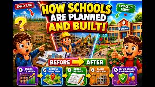 How Is a School Built From Empty Land to Classrooms #schoolconstruction #engineeringforkids #stem