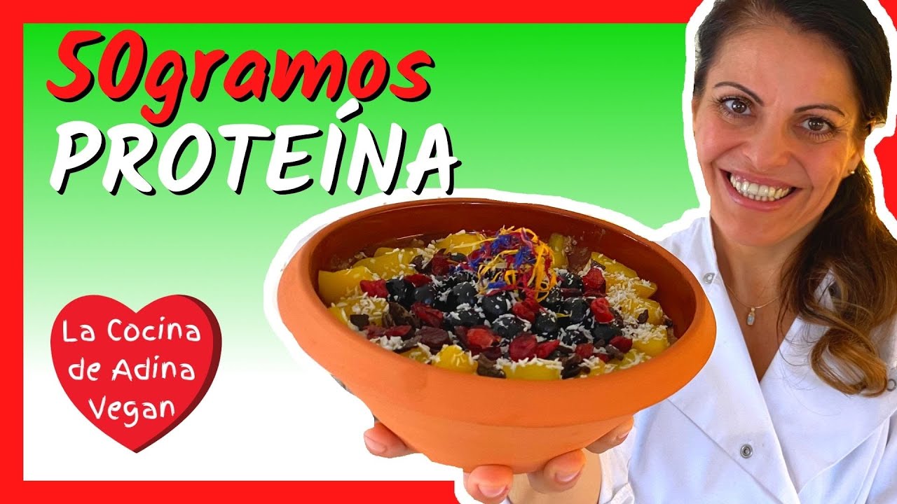 Desayuno vegano alto en proteinas