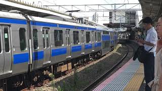 JR東日本常磐線 E531系 普通 勝田行き発車、普通 上野行き到着 佐貫駅