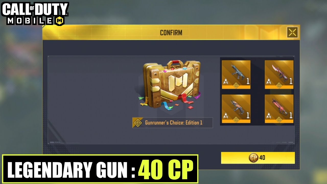 *NEW* Codm Legendary Gun Bundle In 40 CP - YouTube
