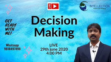 Decision Making ( निर्णय निर्धारण ) Reasoning |Decision making | Eligibility Test Reasoning(2020)