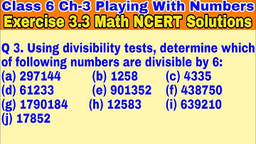 Class 6 Ex 3.3 Q 3 | Playing with Numbers | Chapter 3 | Exercise 3.3 | Math NCERT Solutions