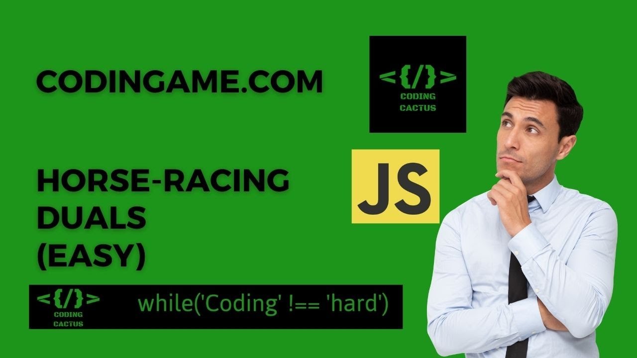 Coding Game - Horse Racing Duals (Easy) - Javascript - YouTube