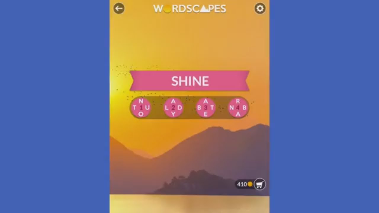 Wordscapes - Sunrise Shine Levels 1-4 Walkthrough