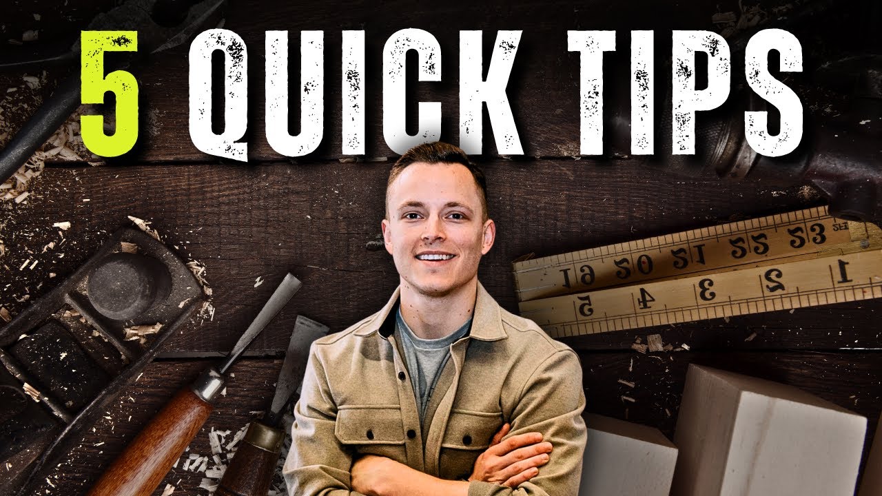 5 QUICK TIPS For Woodworking Beginners - YouTube