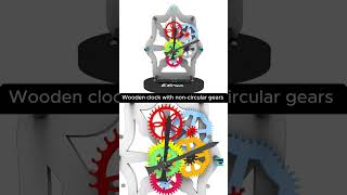 Wooden clock with non-circular gears and electromagnetic pendulum #mechanism #machinist #mechanic