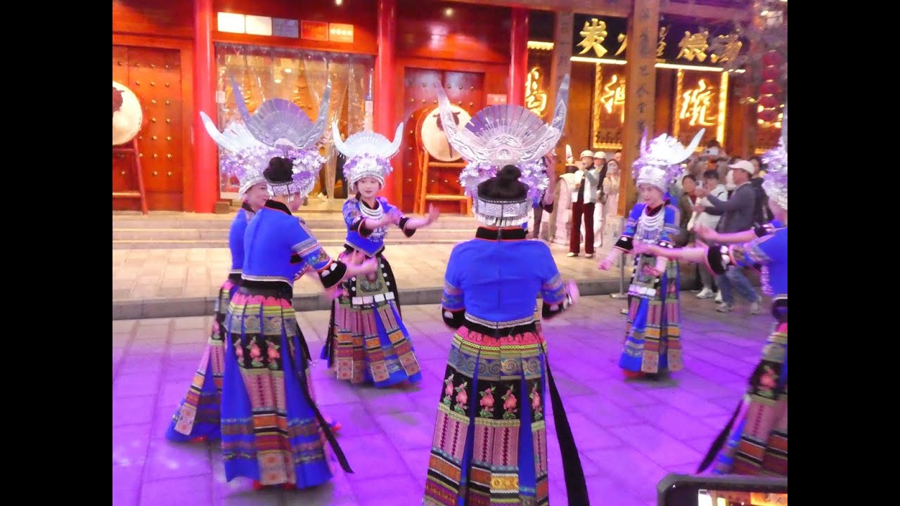 Tujia Girl Town performance, Hubei, China