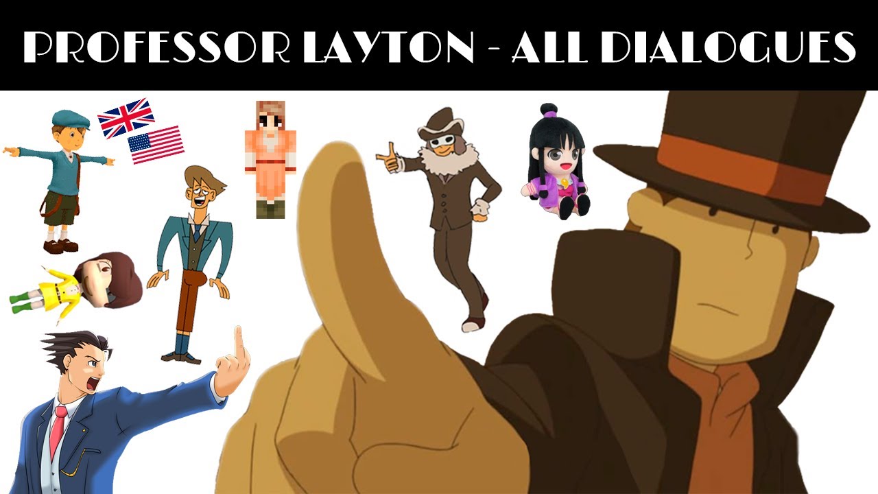 Professor Layton - All dialogues characters say when solving puzzles (2007-2017)