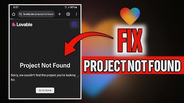 How to Fix "Project Not Found" on Lovable AI – Simple & Working Solution!