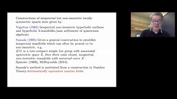 Spectra in locally symmetric spaces by Alan Reid