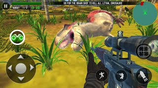 dinosaur hunt adventur 2020 sniper shot gameplay update all levels screenshot 1