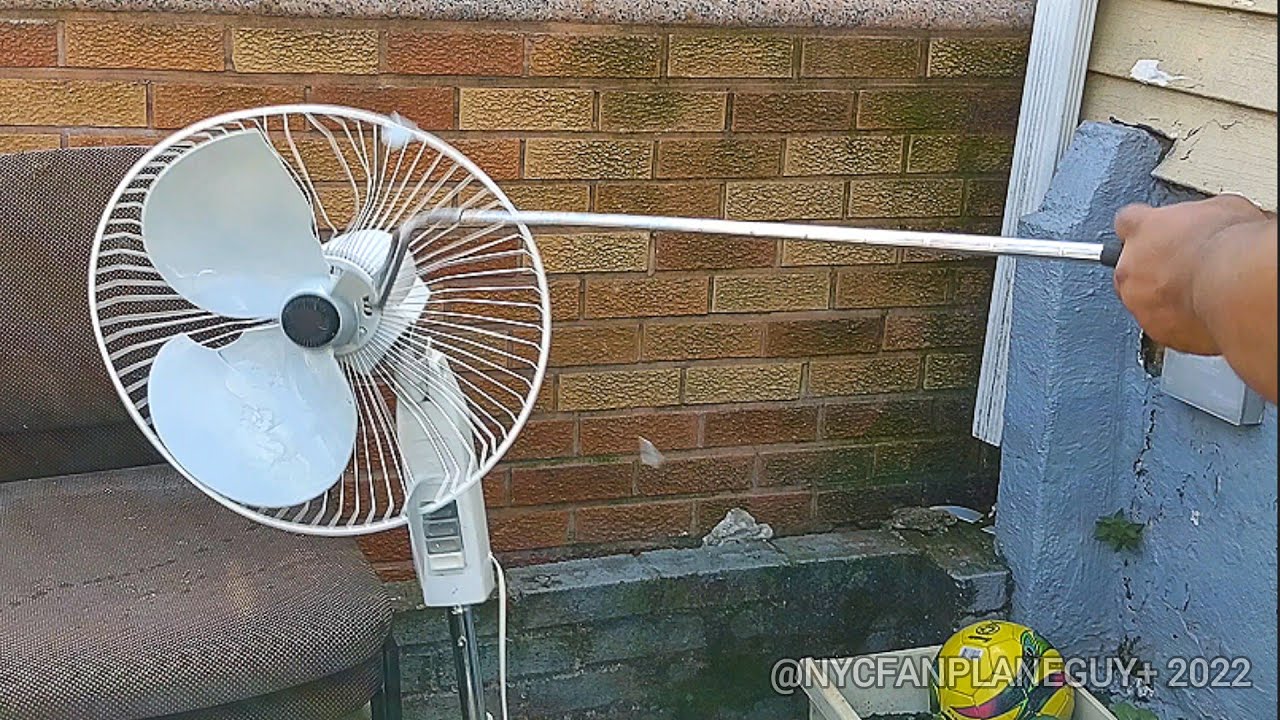 Generic "Emblem" Stand Fan Destruction