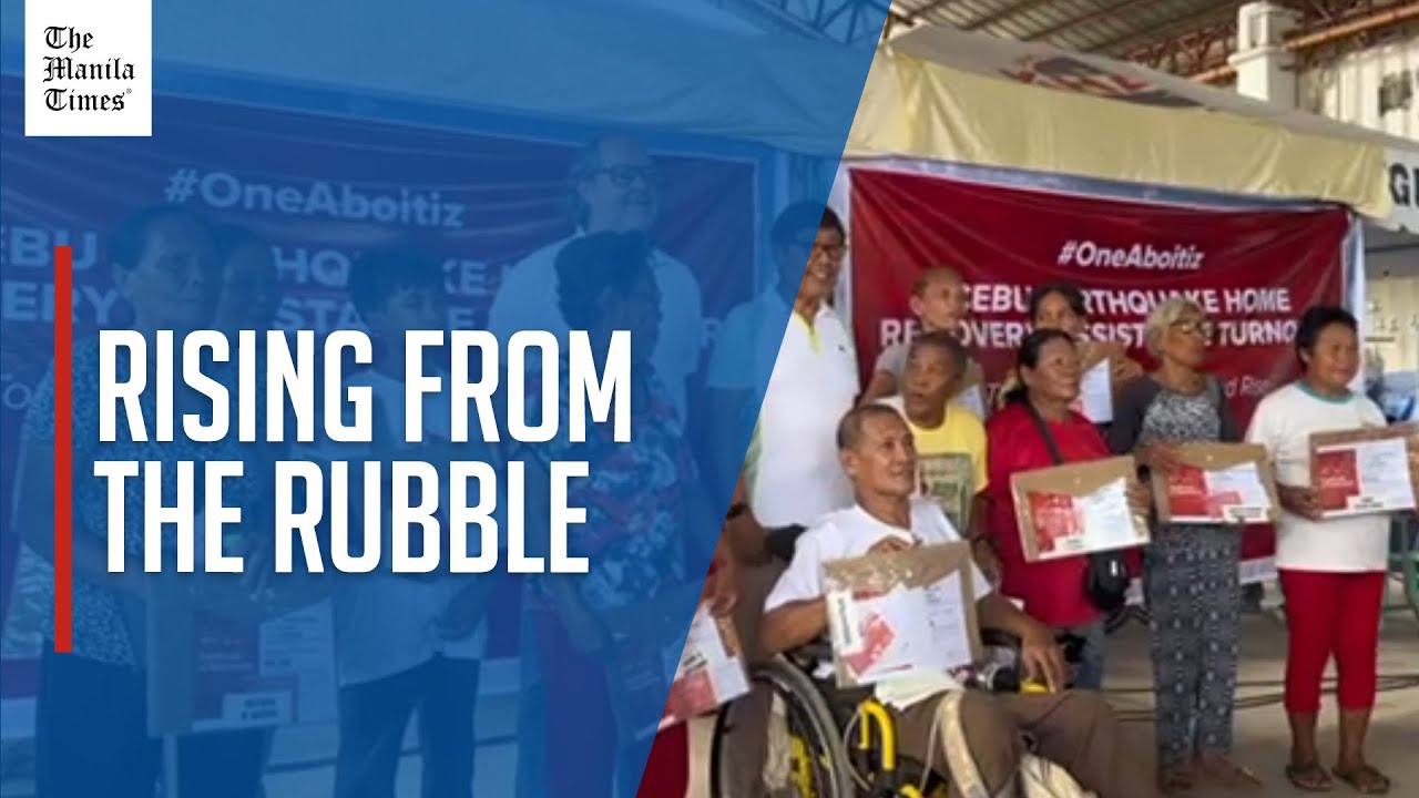 Cebu quake victims receive construction materials, cash to rebuild homes