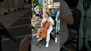 I See the Light - adding a little magic to a local farmers market ✨ #cello #cellist #music #tangled