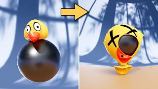 Most Satisfying Blender 3D Physics | 2 Minutes of Extreme Deformation & Destruction【60fps】