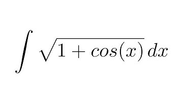 (Method 1) Integral of sqrt(1+cos(x)) (substitution)