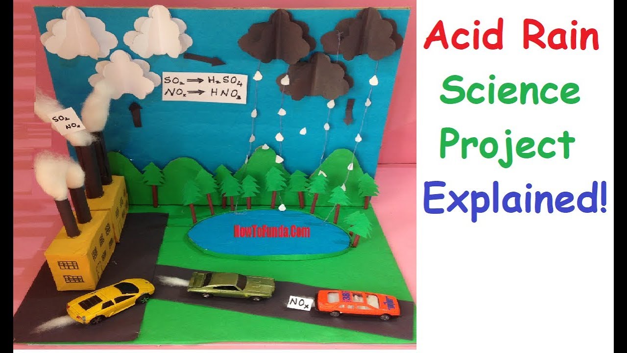 Acid Rain Science Project Explained for Science exhibition | howtofunda ...