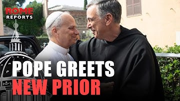 POPE LEO XIV visits the Augustinians and greets the NEW Prior General (VIDEO ONLY)