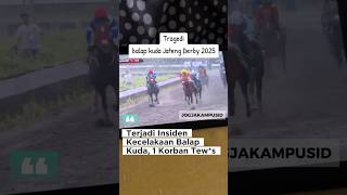 Berita Duka cabor berkuda. Kuda terbaik Sulawesi Utara, Milord, tewas. Joki mengalami patah tulang.