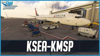 MSFS LIVE | Real World Delta OPS | PMDG 737-900ER | Seattle to Minneapolis