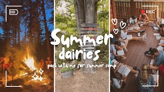 summer diaries: pack/prep with me for summer camp! 🏕️✝️ *productive*
