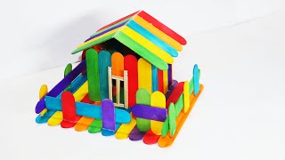 How To Make Popsicle Stick House Ice Cream Stick House