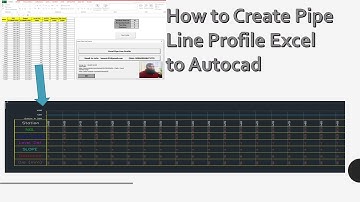 How to Create Pipe Line Profile Excel to Autocad