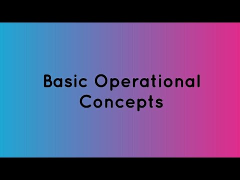 Basic Operational Concepts(COA