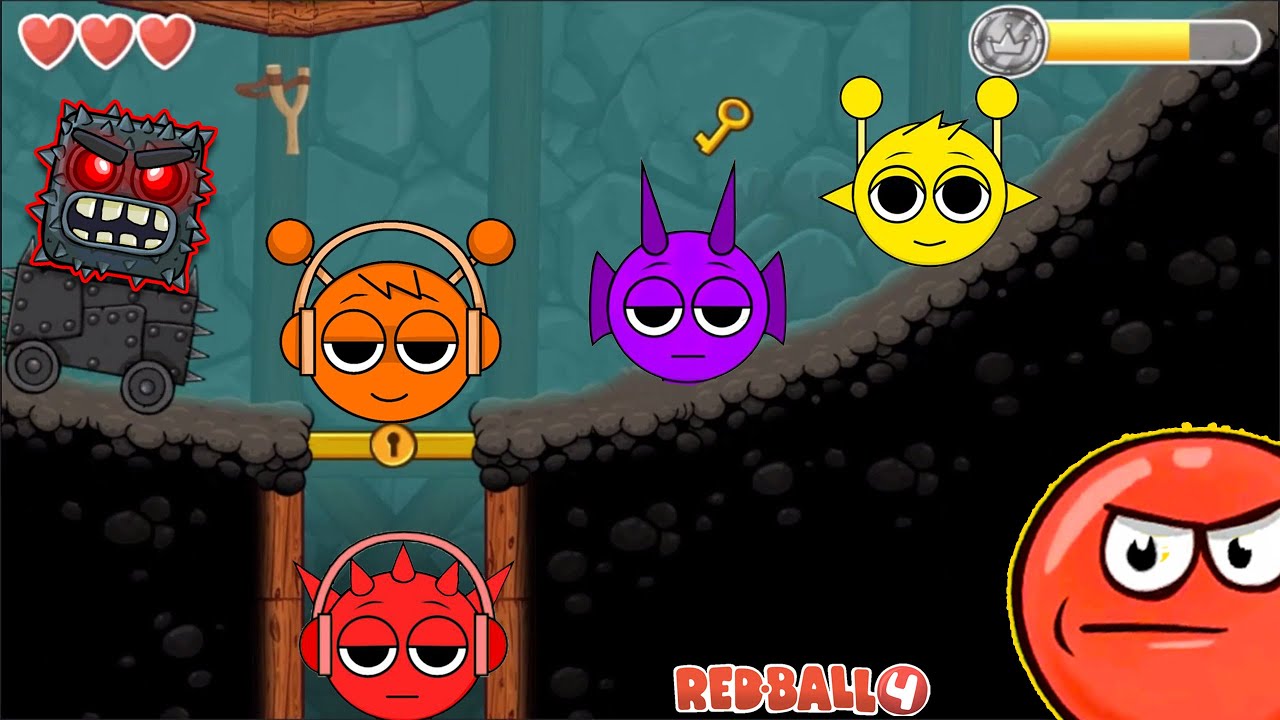 Red Ball 4 Orange Sprunki vs Yellow Sprunki Multi Level Factory