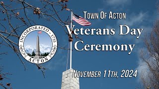 2024 Town of Acton Veterans Day Ceremony