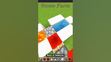 How to make stone farm in Minecraft 😊 #minecraft #shorts #shortfeed #trending #viralshorts