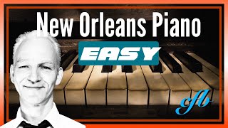 Easy New Orleans Blues piano tutorial -  Spring Stroll