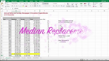Excel Methods to resolve for missing data Video Project