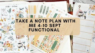 Take a note || A5 Plan with me 4-10 Sept 2023