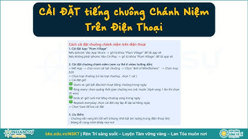 Hướng Dẫn Cài Chuông Chánh Niệm Trên Điện Thoại