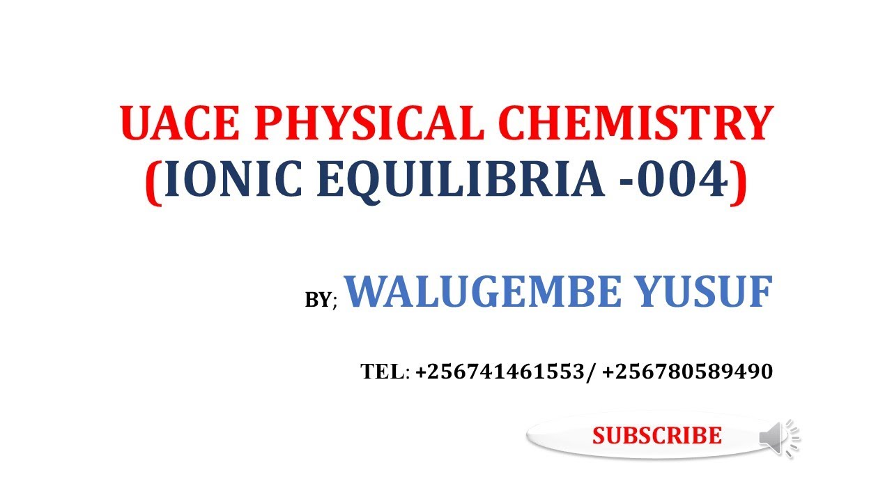 HYDROLYSIS CONSTANT CALCULATIONS OF Kh FOR WEAK BASES AND ACIDS) 004  FOR S5 & S6