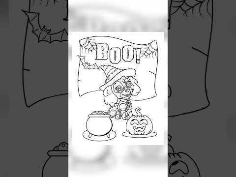 Patrulha Canina de Halloween para Colorir! 🎃🐾