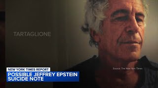Ex-cellmate says he found suicide note from Jeffrey Epstein