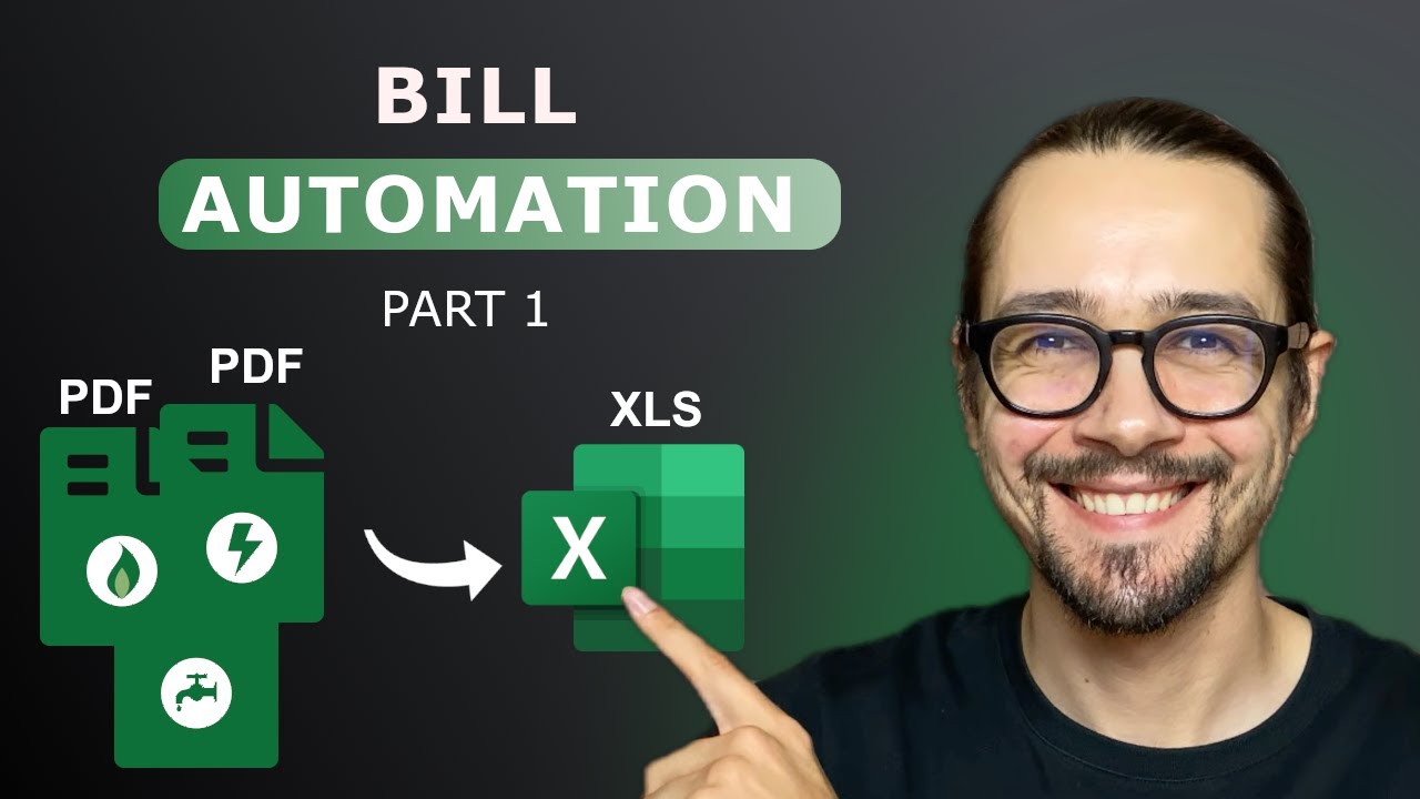 Extract DATA from your UTILITY BILLS in Excel Part 1