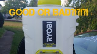 RYOBI BATTERY POWERED 4 GALLON SPRAYER OVERVIEW/ REVIEW