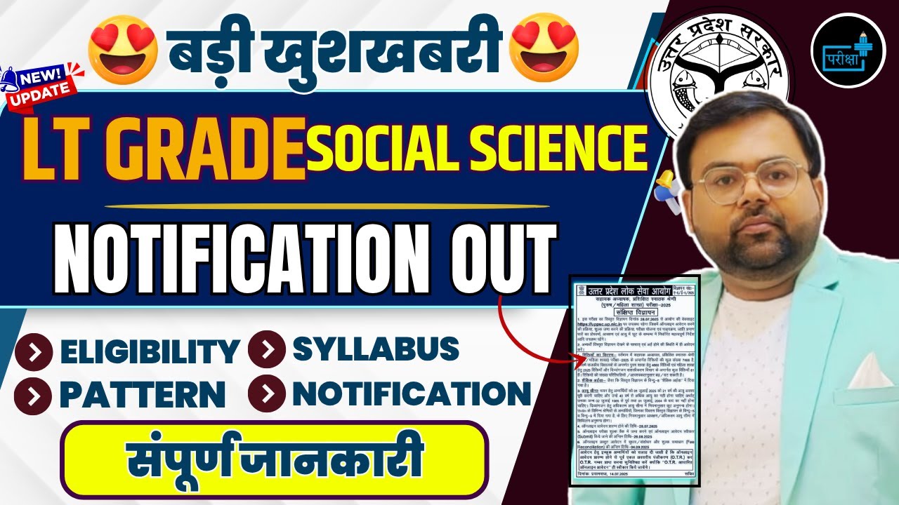 UPPSC LT Grade Teacher Vacancy 2025| SOCIAL SCIENCE Teacher Eligibility ,Syllabus ,Pattern