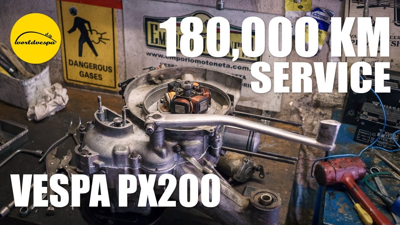 PX200 180,000km service | Vespa Trip Around The World #02 [EN SUB]
