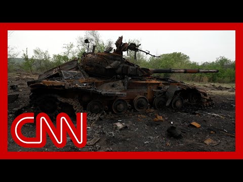 See shattered Russian armor left behind after Ukrainian soldiers stop advance