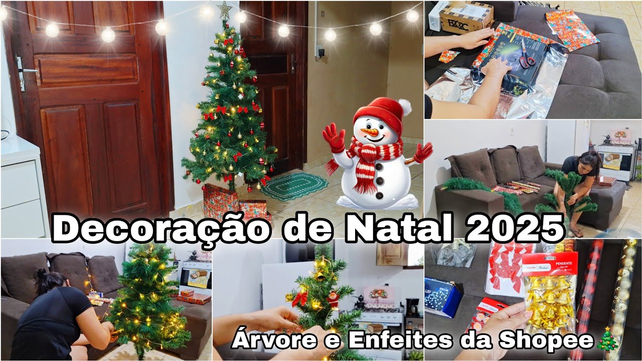 DECORAÇÃO DE NATAL 2025 | Montando minha árvore de natal da shopee 