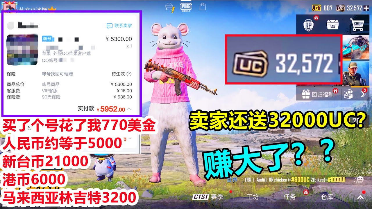 把压岁钱拿出来买了个极品账号，卖家却说我赚大了？