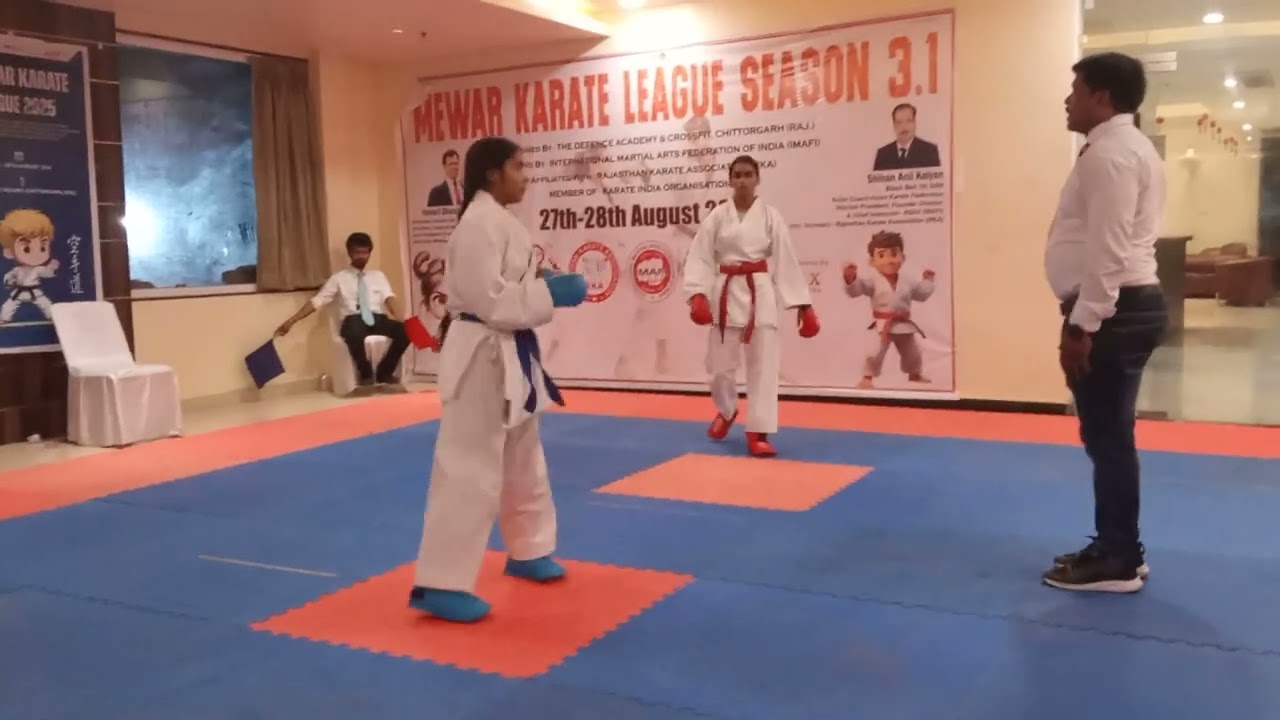 The blue win💙(Akshita) #karate1#karatetournaments#karatelife #karatetemple#wkf#karate#sports#kick 