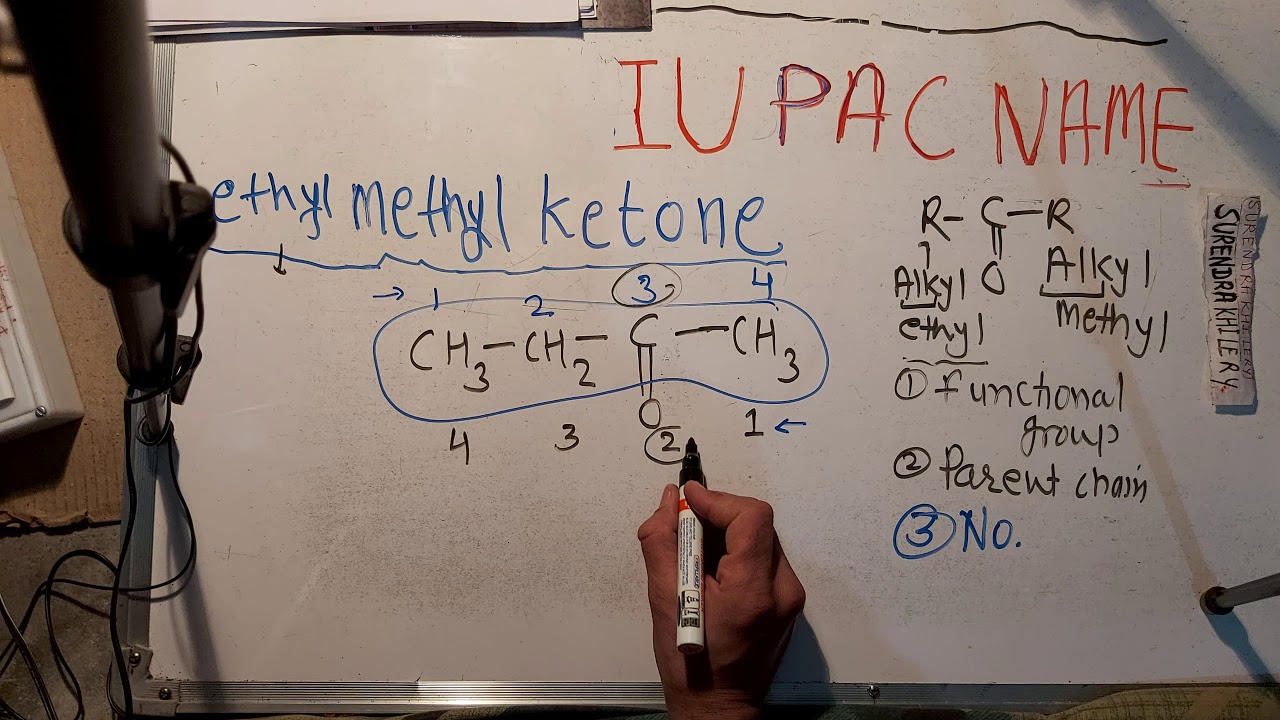 ethyl methyl ketone iupac name in Hindi | iupac nomenclature of organic chemistry